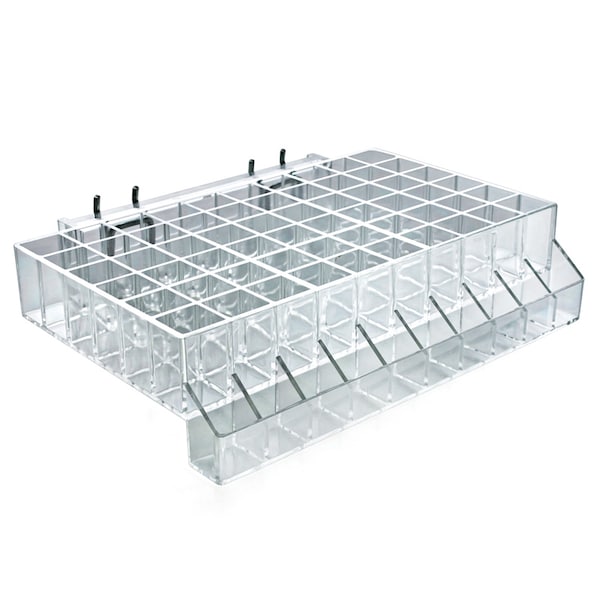 60-Compartment Tray w/ Tester Tray - square slot .875", PK2